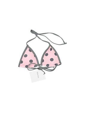 With Jean Juni Bikini Top in Pink Big Dot